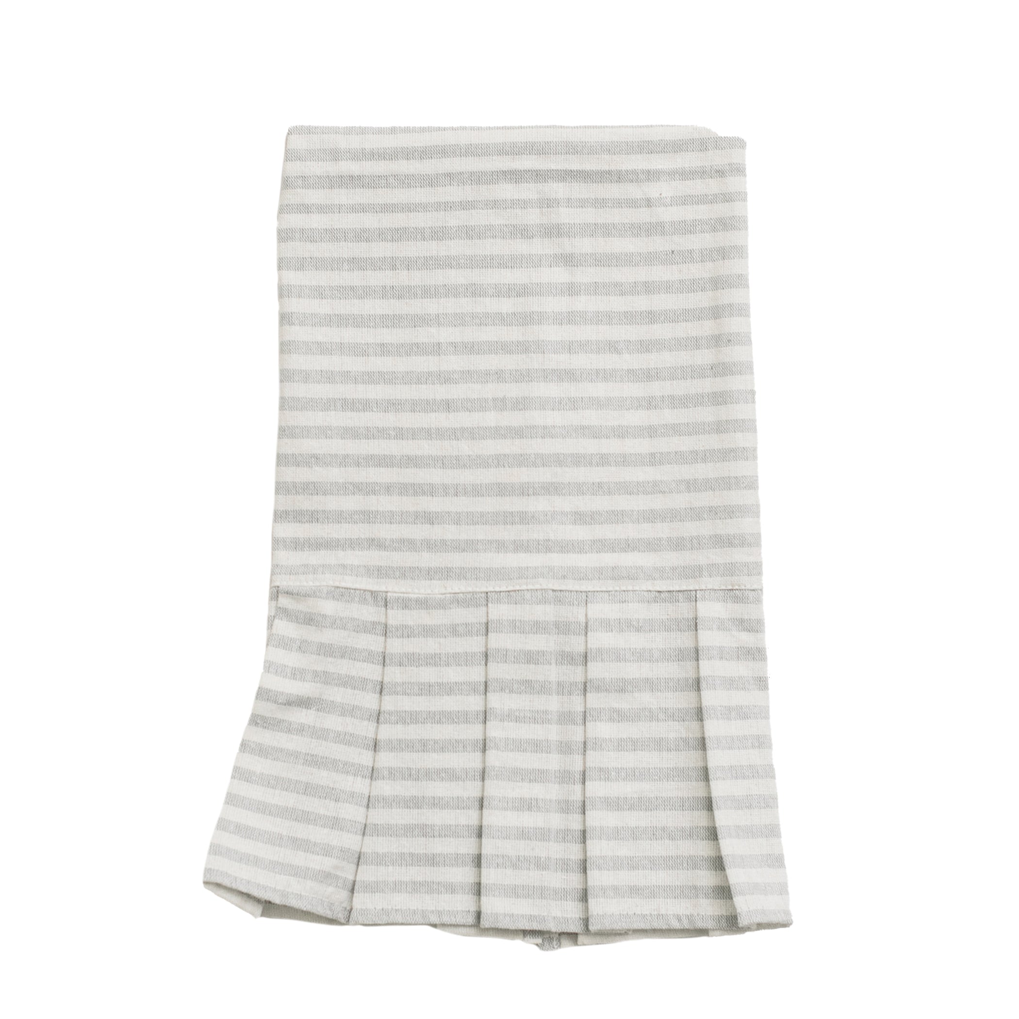 Multi Striped Cotton Tea Towel with Ruffle (Set of 3 Colors)