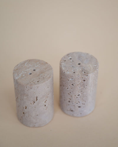 Travertine Salt and Pepper Shaker set - Sweet Water Decor - Salt and pepper