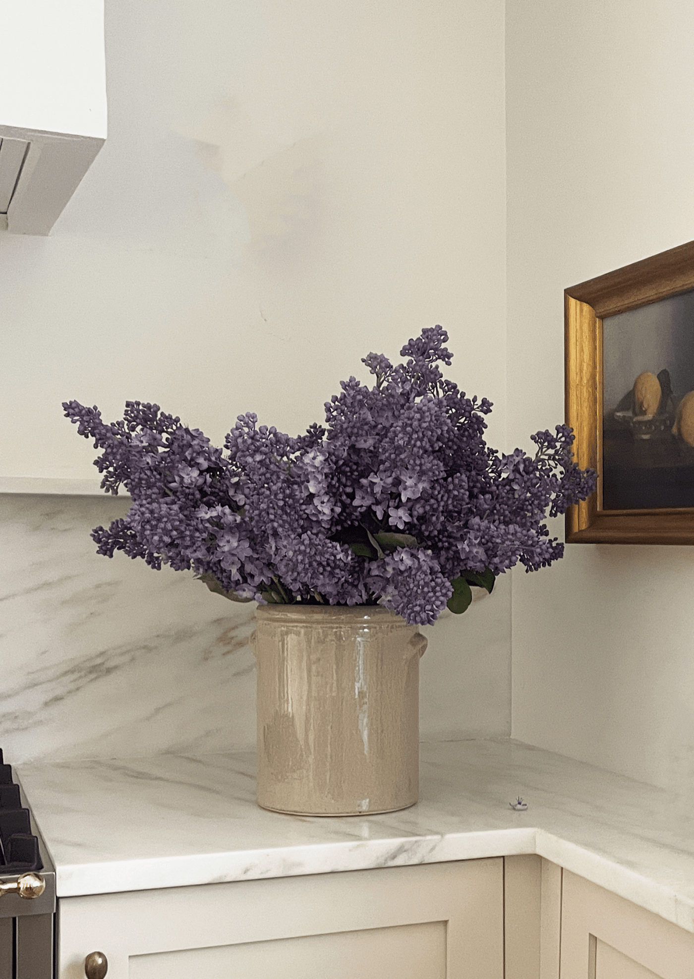 Purple Artificial Lilac Flower Stem - 34.5" - Sweet Water Decor - Faux Plant