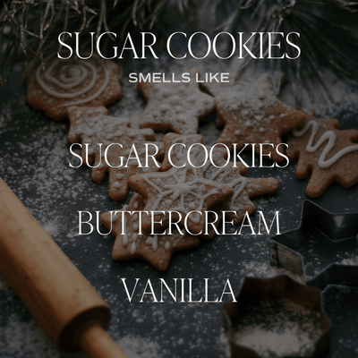 Sugar Cookies Soy Candle - White Jar - 11 oz - Sweet Water Decor - Candles