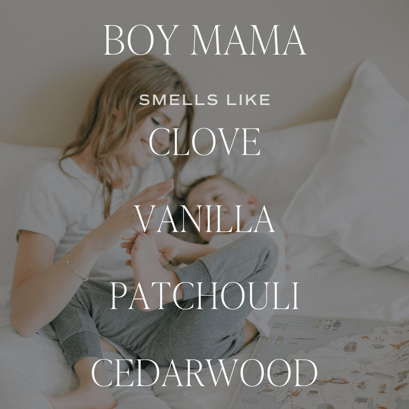 Boy Mama Soy Candle - Clear Jar - 9 oz (Palo Santo Patchouli) - Sweet Water Decor - Candles