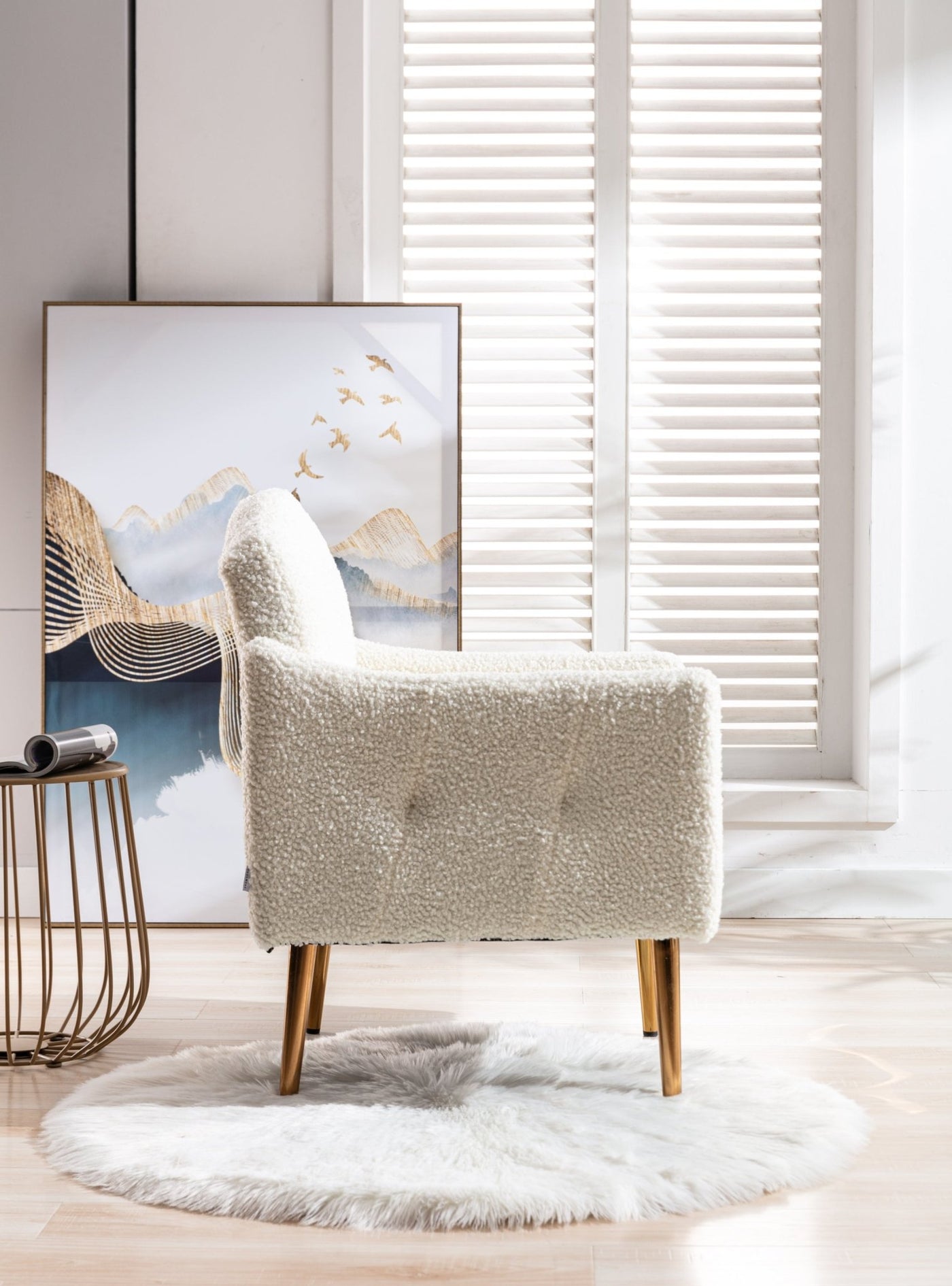 Walker Edison | Classic Modern Tufted Teddy Accent Chair - Sweet Water Decor - Chairs