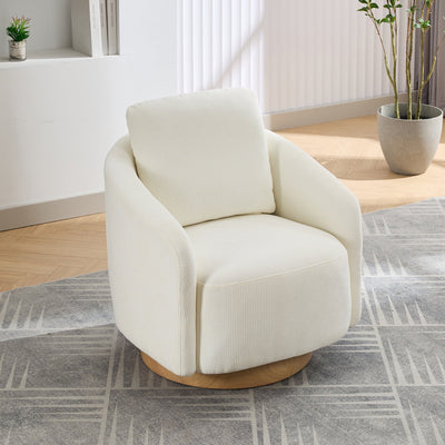 Walker Edison | Chenille Swivel Accent Barrel Chair - Sweet Water Decor - Chairs