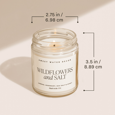 Fall Leaves Soy Candle | 9oz. Clear Jar - Sweet Water Decor - Candles