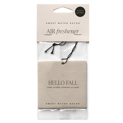 Hello Fall Hanging Air Freshener - Sweet Water Decor - Air Freshener