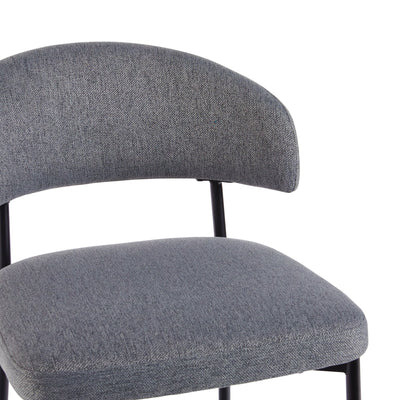 Alexis Modern Upholstered Curved Bar Stool, Set of 2