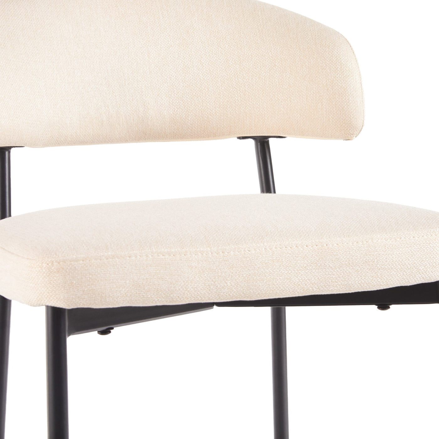 Alexis Modern Upholstered Curved Bar Stool, Set of 2