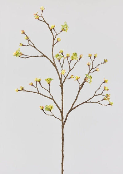 Artificial Budding Flower Branch - 42" - Sweet Water Decor - Faux Plant