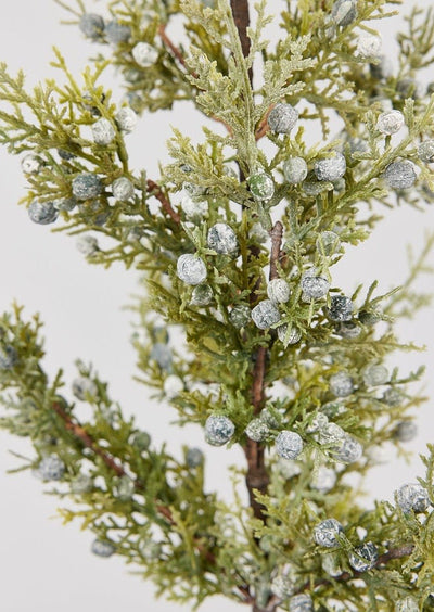 Artificial Juniper and Berry Winter Branch - 30" - Sweet Water Decor - Faux Plant