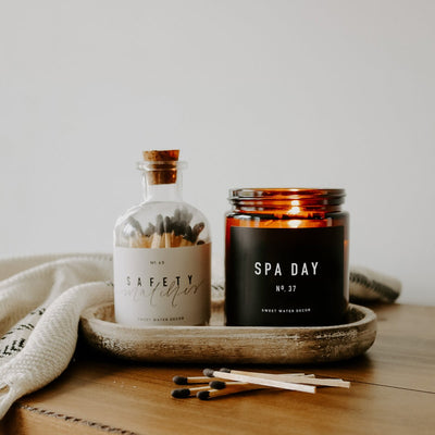 Spa Day Soy Candle - Amber Jar - 9 oz - Sweet Water Decor - Candles