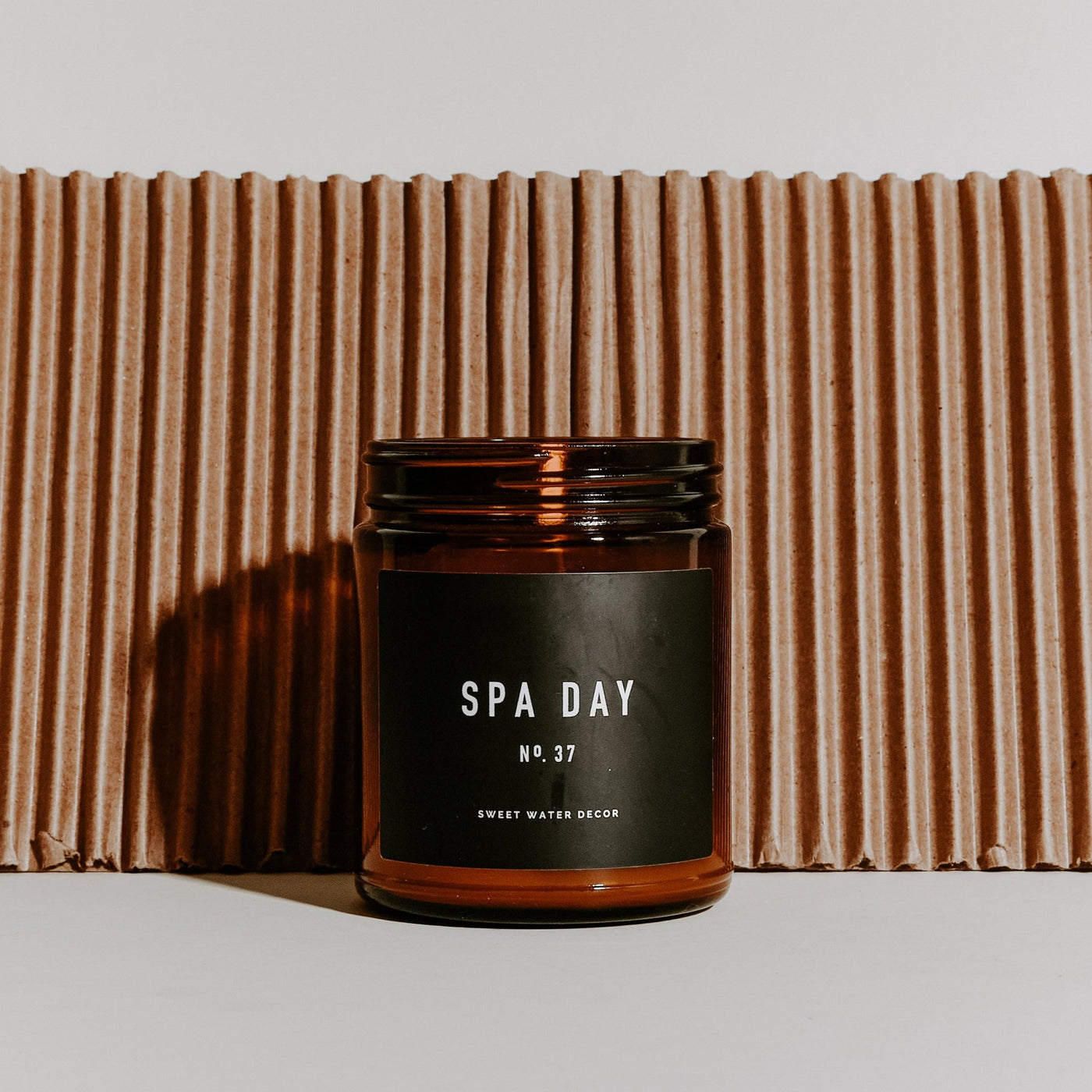 Spa Day Soy Candle - Amber Jar - 9 oz - Sweet Water Decor - Candles