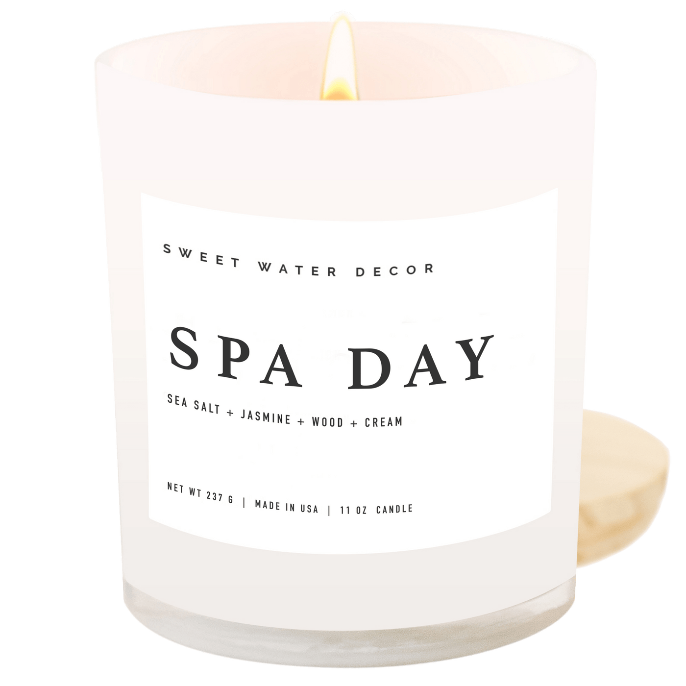 Spa Day Soy Candle - White Jar - 11 oz - Sweet Water Decor - Candles