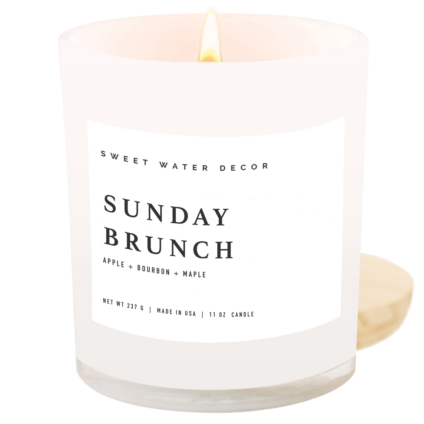 Sunday Brunch Soy Candle - White Jar - 11 oz - Sweet Water Decor - Candles