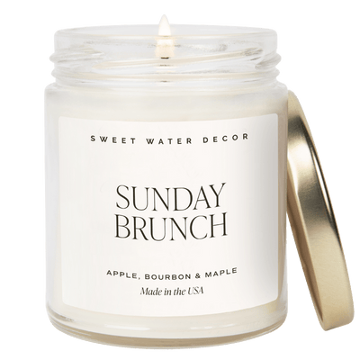 Sunday Brunch Soy Candle - Clear Jar - 9 oz - Sweet Water Decor - Candles