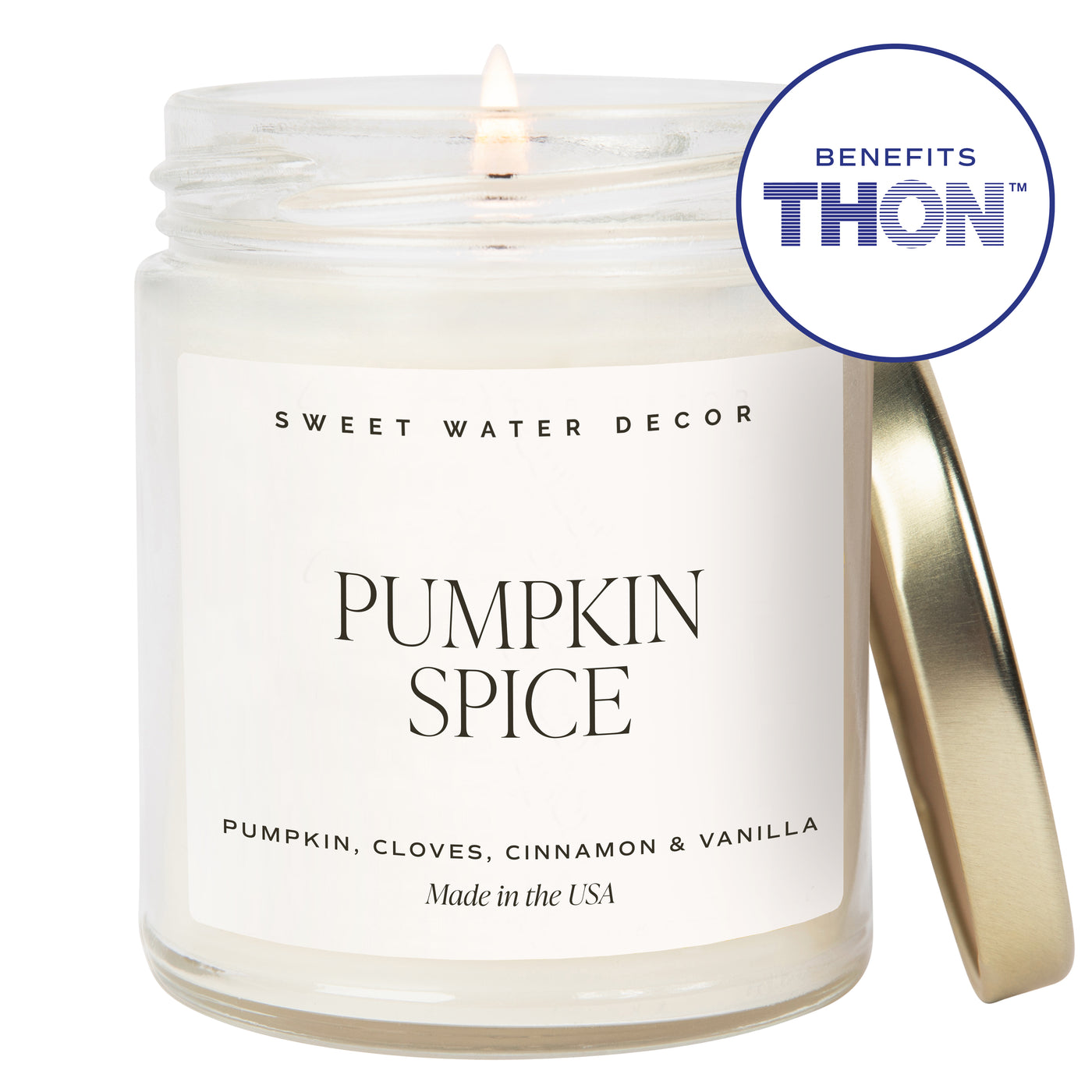 Pumpkin Spice Soy Candle | 9oz. Clear Jar THON