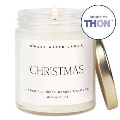 Christmas Soy Candle - Clear Jar - 9 oz THON