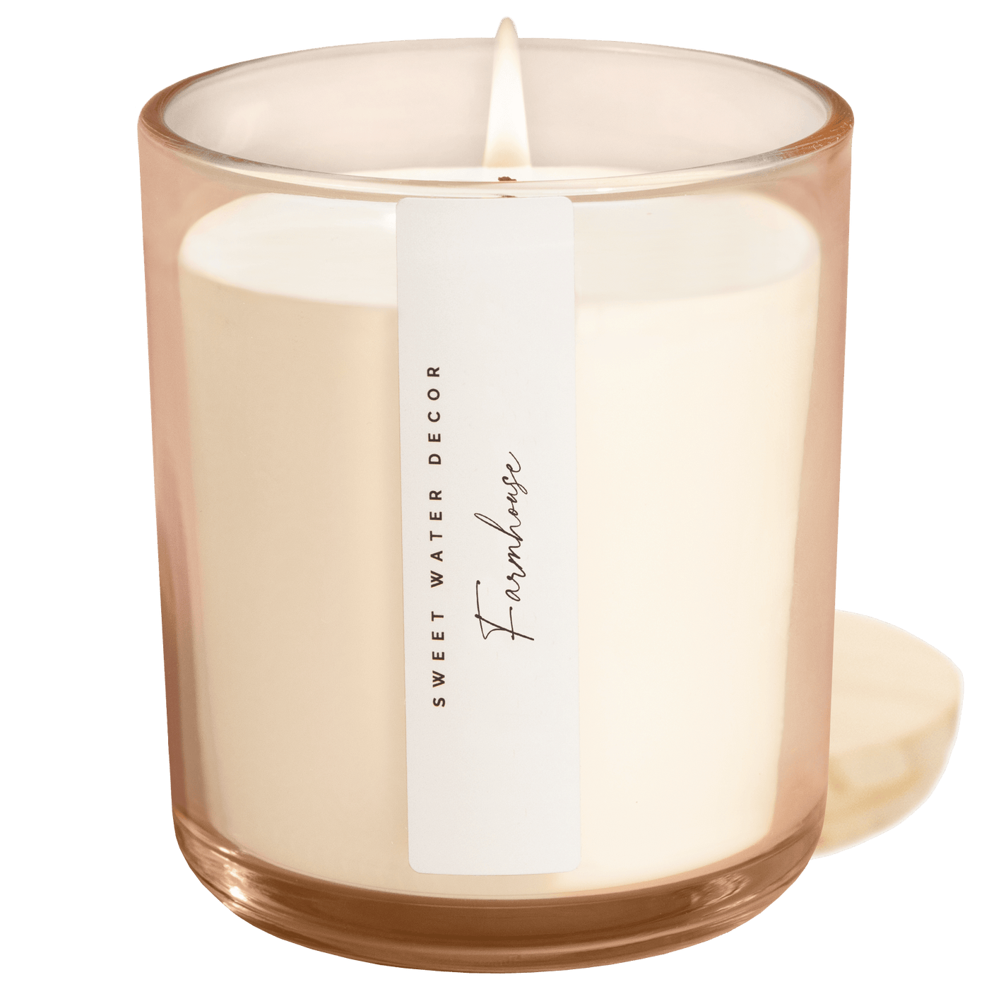 Farmhouse Soy Candle - Tinted Glass Jar - 12 oz - Sweet Water Decor - Candles