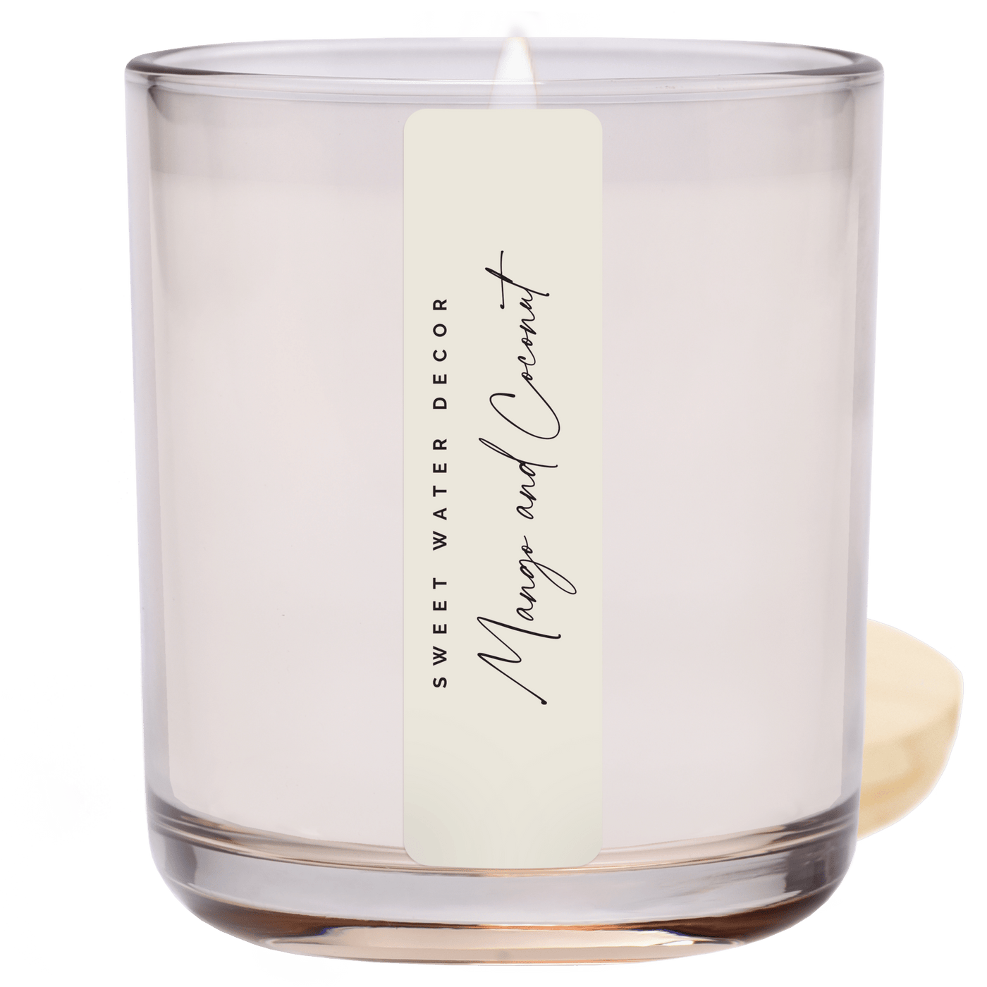 Mango and Coconut Soy Candle - Tinted Glass Jar - 12 oz - Sweet Water Decor - Candles