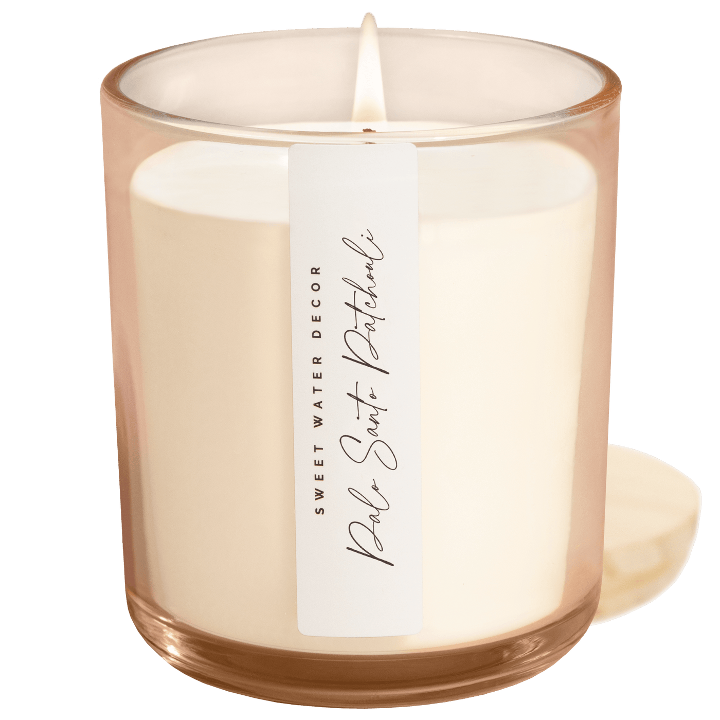 Palo Santo Patchouli Soy Candle - Tinted Glass Jar - 12 oz - Sweet Water Decor - Candles