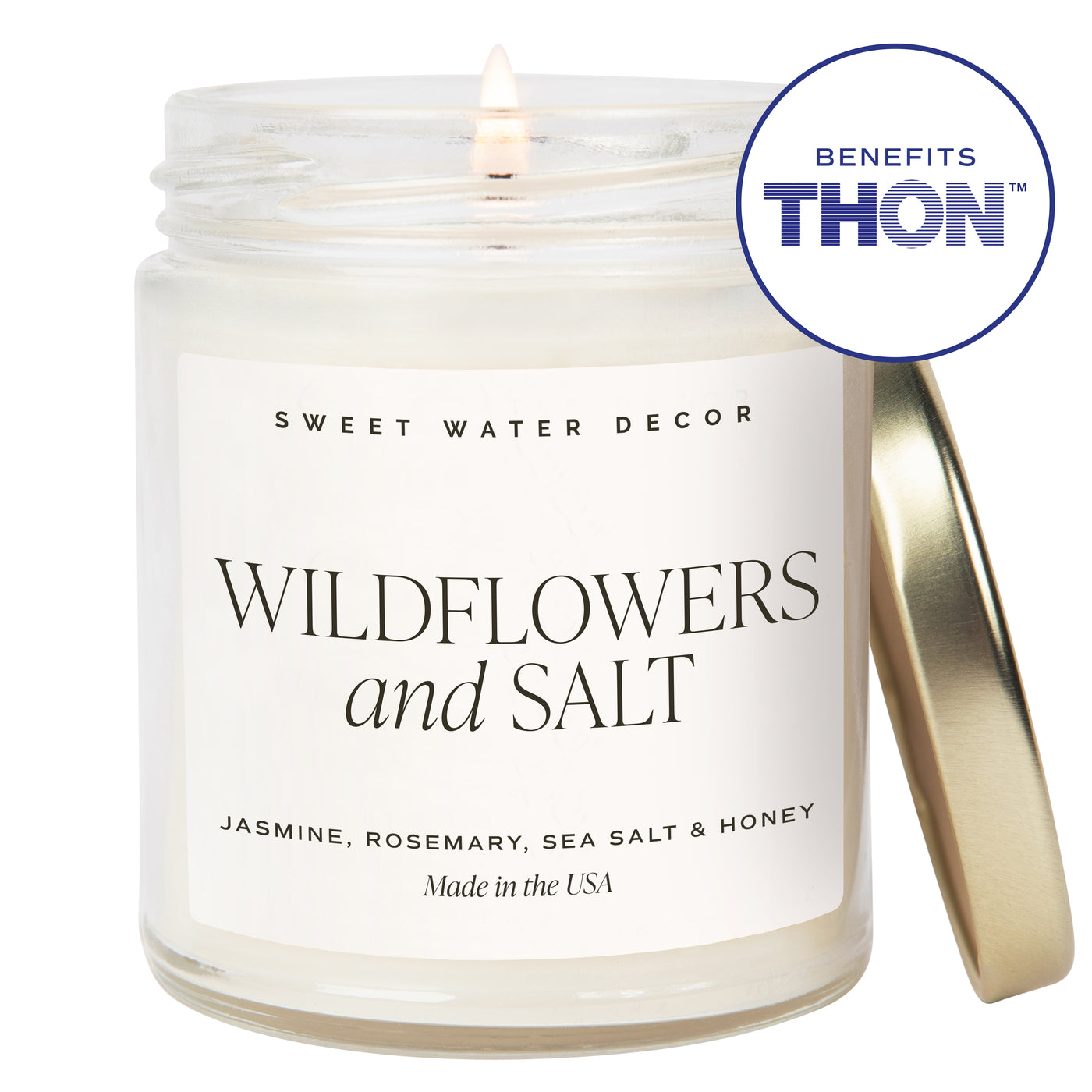 Wildflowers and Salt Soy Candle - Clear Jar - 9 oz THON