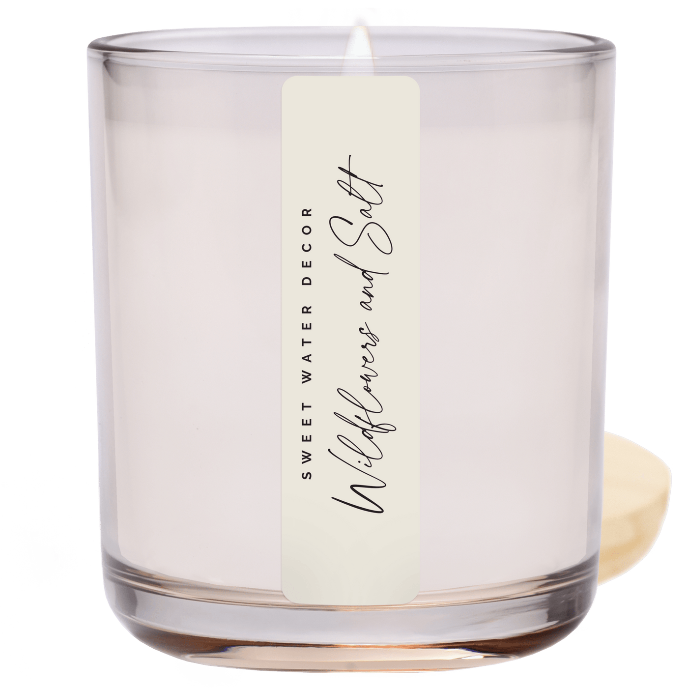 Wildflowers and Salt Soy Candle - Tinted Glass Jar - 12 oz - Sweet Water Decor - Candles