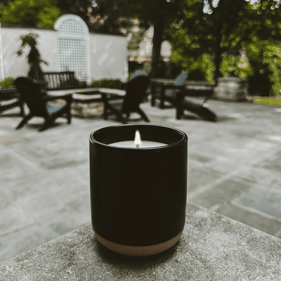 Citronella Black Stoneware Candle - Sweet Water Decor - Candles