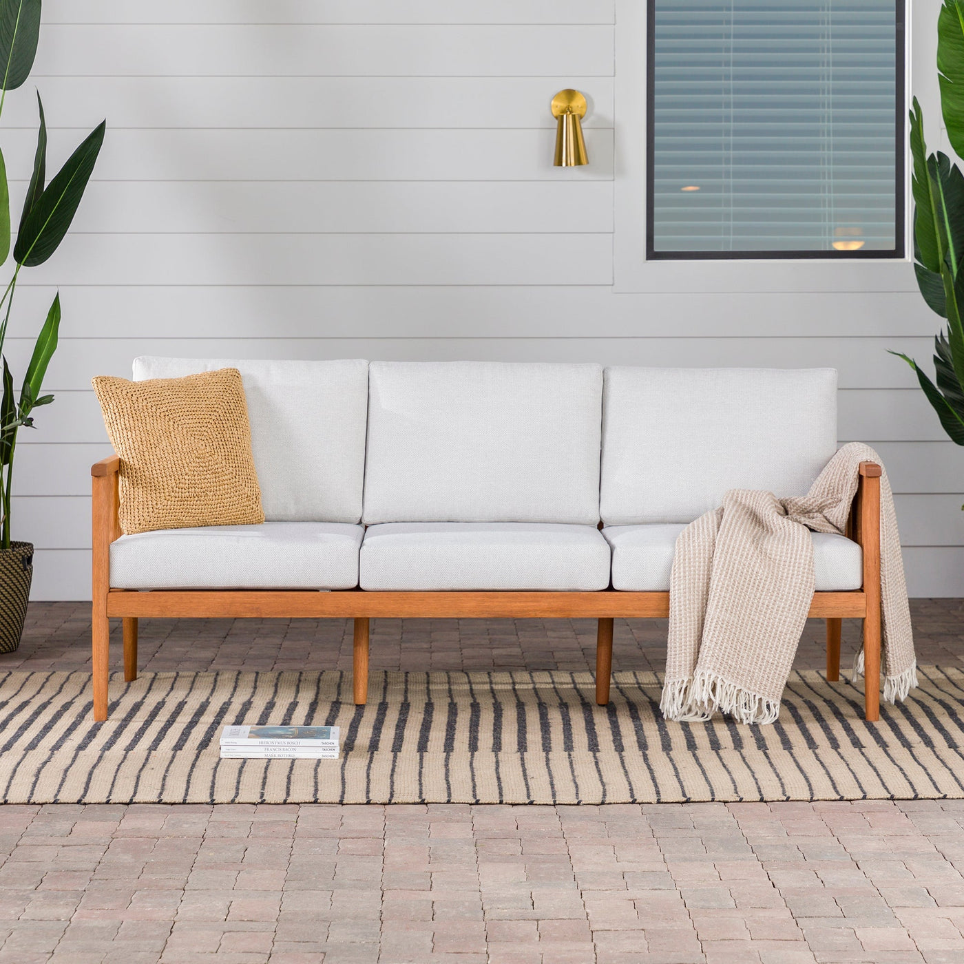 Circa Modern Solid Wood Spindle Patio Sofa