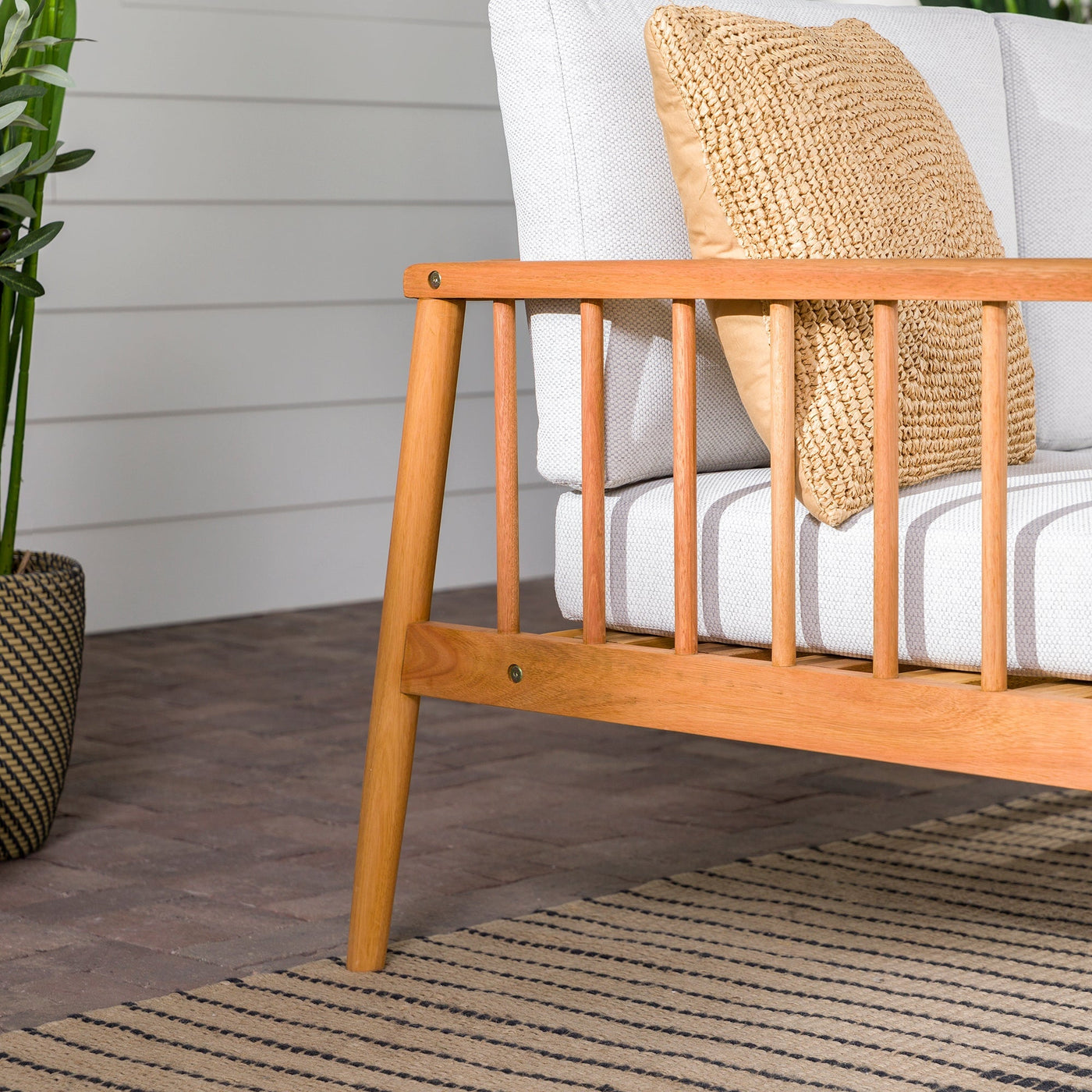 Circa Modern Solid Wood Spindle Patio Sofa