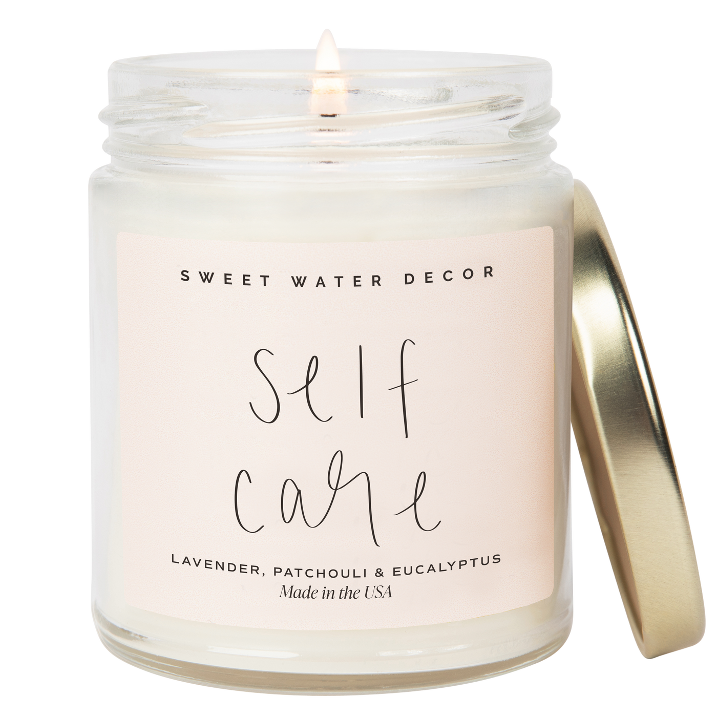 Self Care Soy Candle - Clear Jar - 9 oz