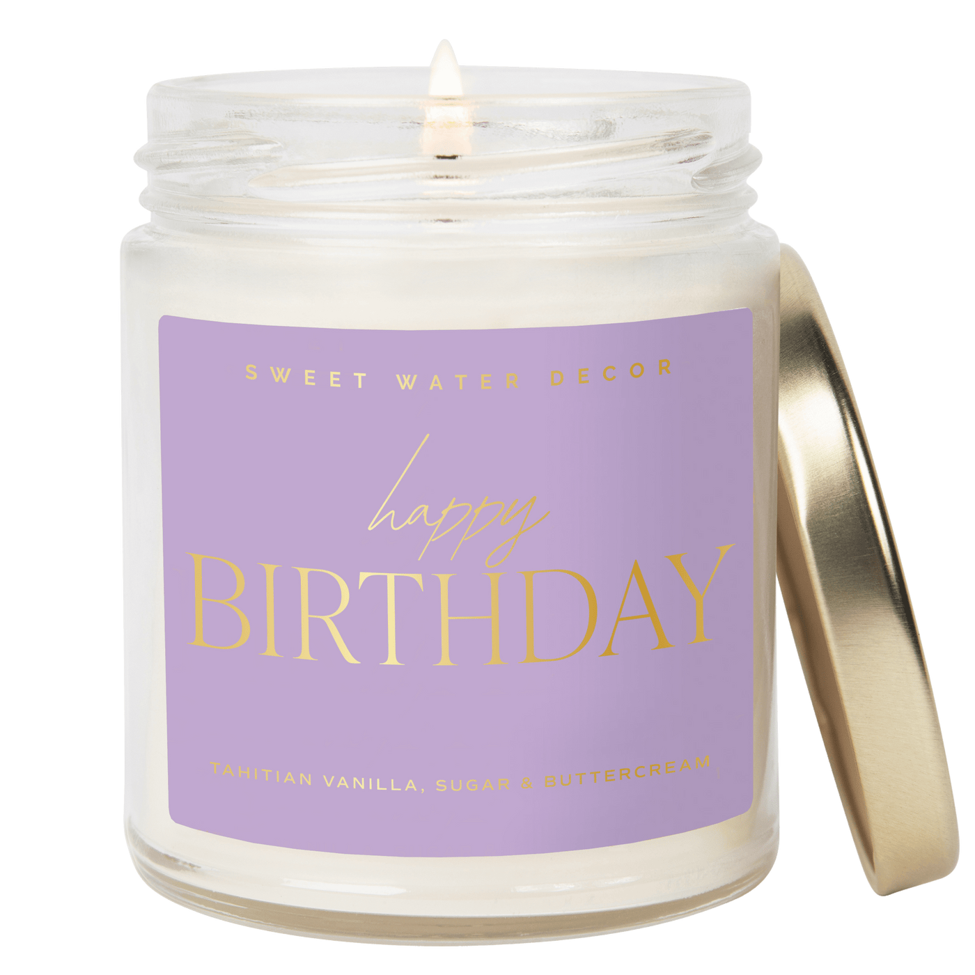 Happy Birthday Soy Candle - 9 oz - Sweet Water Decor - Candles