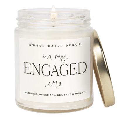 In My Engaged Era Soy Candle - Clear Jar - 9 oz (Wildflowers and Salt) - Sweet Water Decor - Candles