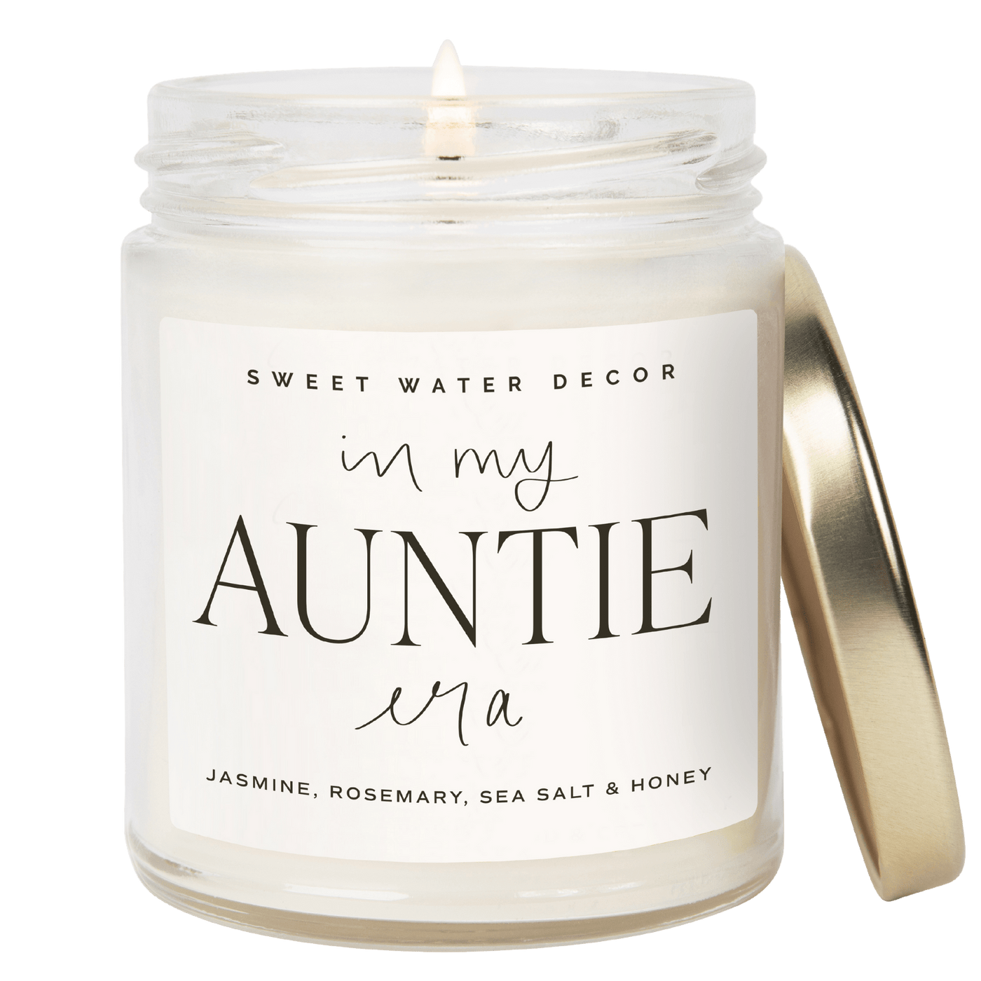 In My Auntie Era Soy Candle - Clear Jar - 9 oz (Wildflowers and Salt) - Sweet Water Decor - Candles