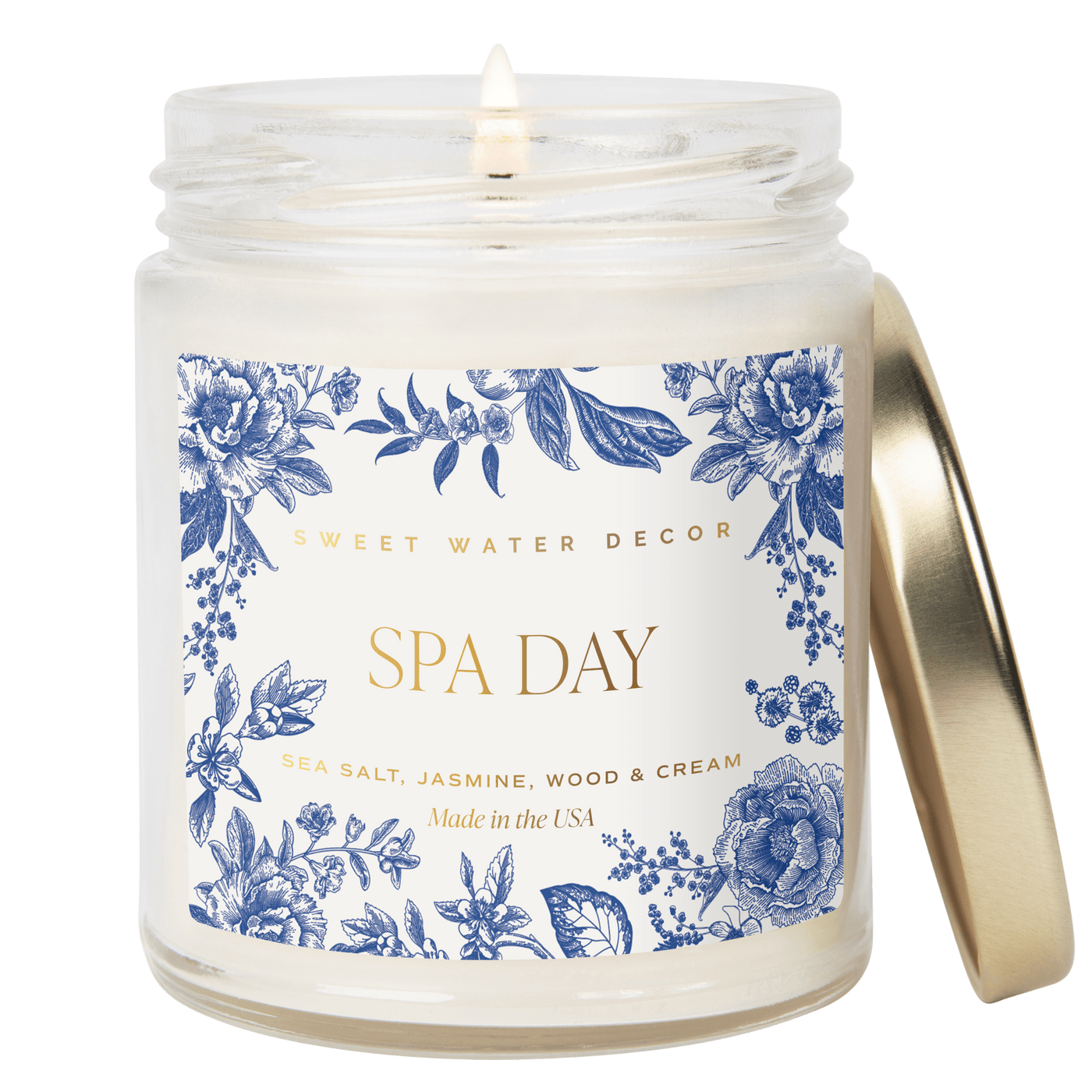 Spa Day Soy Patterned Candle - Clear Jar - 9 oz