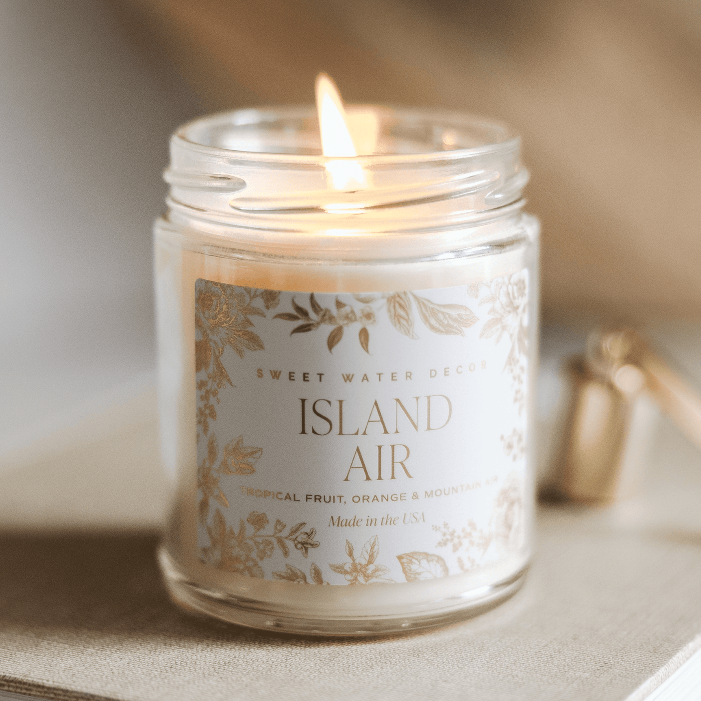 Island Air Soy Patterned Candle - Clear Jar - 9 oz