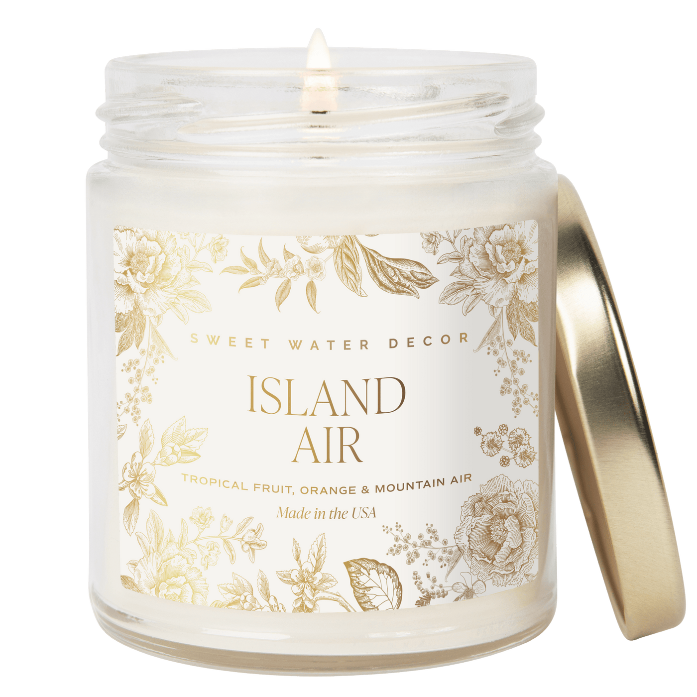 Island Air Soy Patterned Candle - Clear Jar - 9 oz