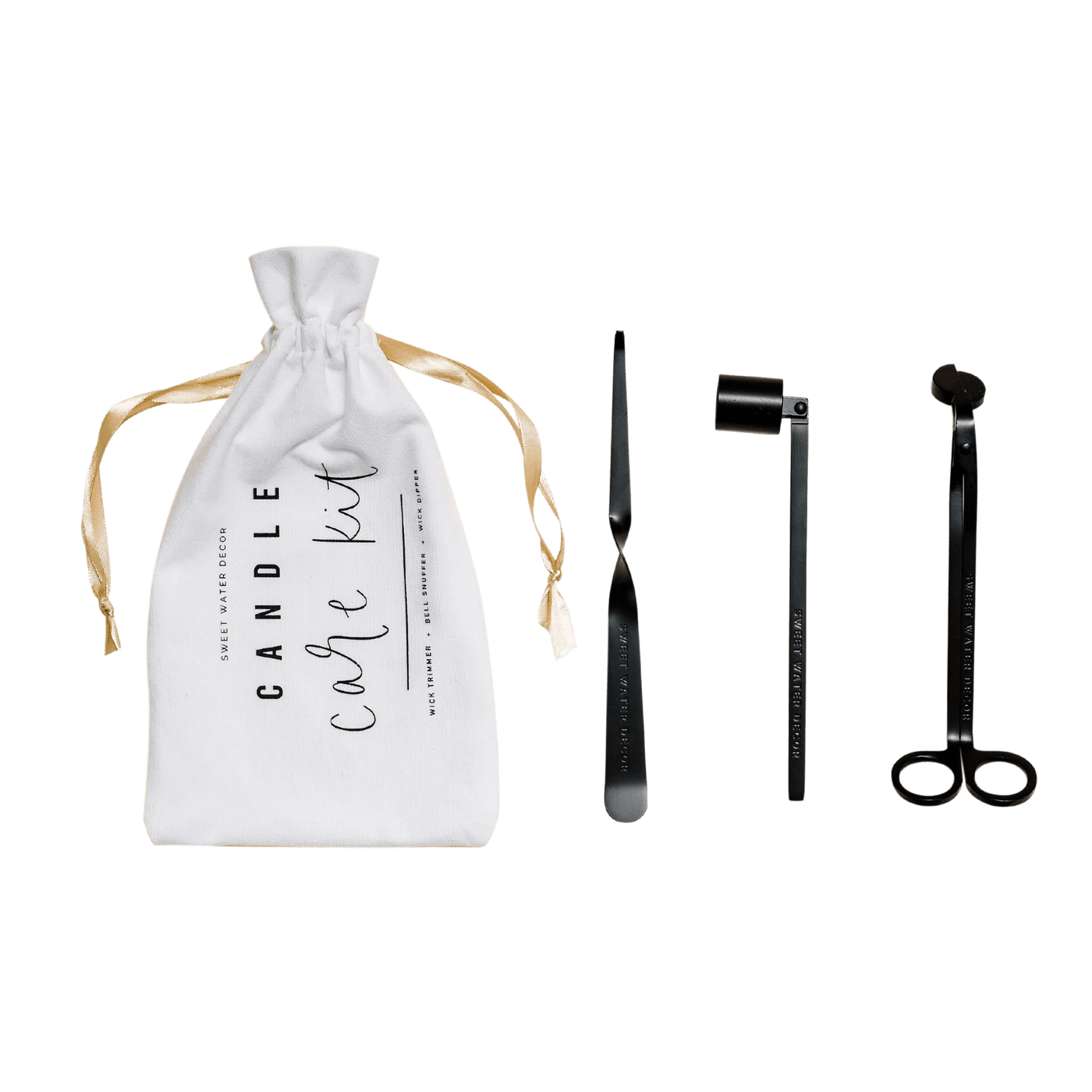 Black Candle Care Kit - Sweet Water Decor - Candle Tools