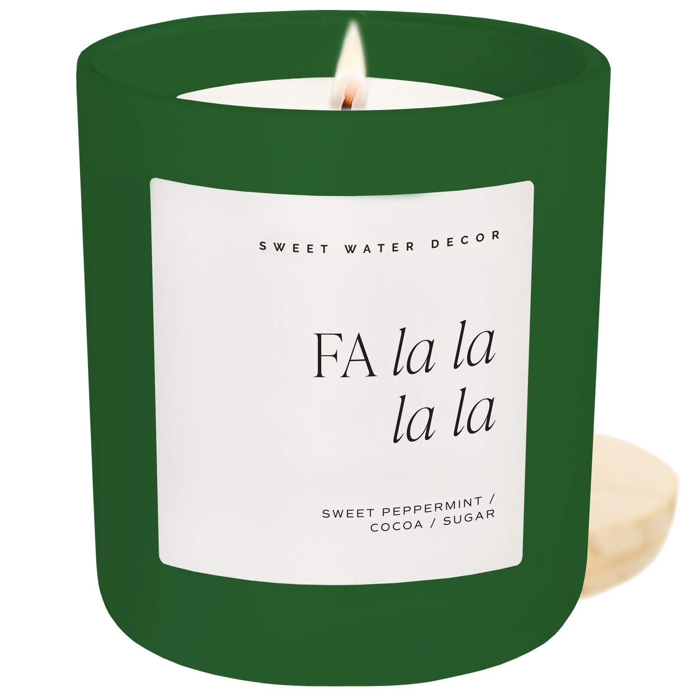 Fa La La La La Soy Candle - Green Matte Jar - 15 oz