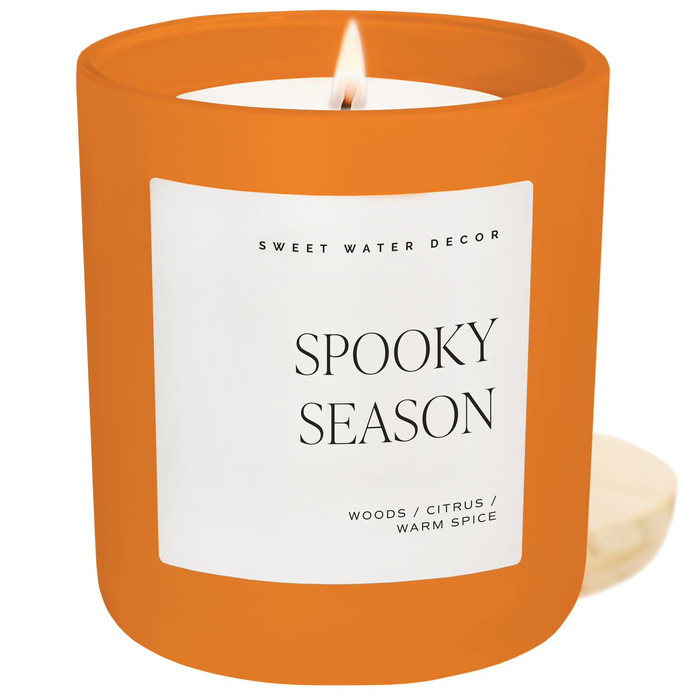 Spooky Season Soy Candle - Orange Matte Jar - 15 oz (Cozy Season)