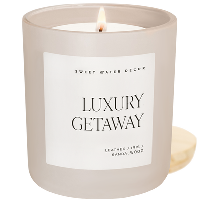 Luxury Getaway Soy Candle - Tan Matte Jar - 15 oz