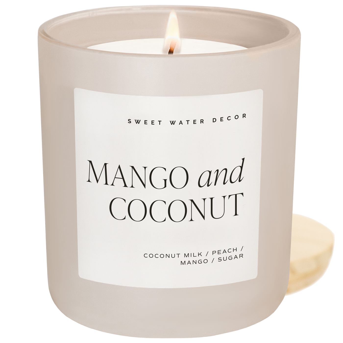 Mango and Coconut Soy Candle - Tan Matte Jar - 15 oz