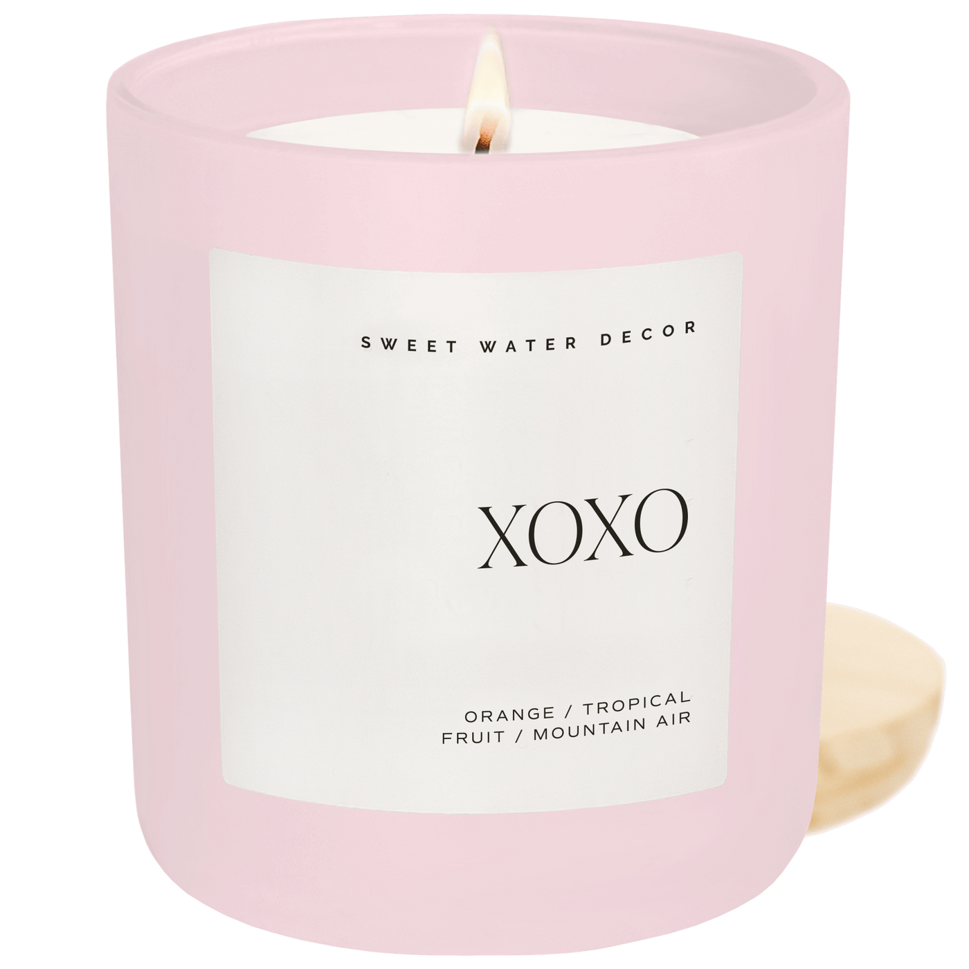 XOXO Soy Candle - Pink Matte Jar - 15 oz (Island Air) - Sweet Water Decor - Candles