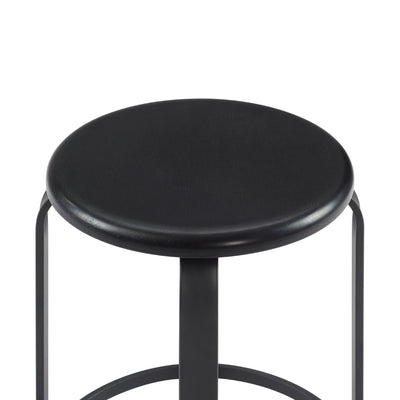 Colton 26" 2-Piece Metal and Wood Round Kitchen Bar Stool