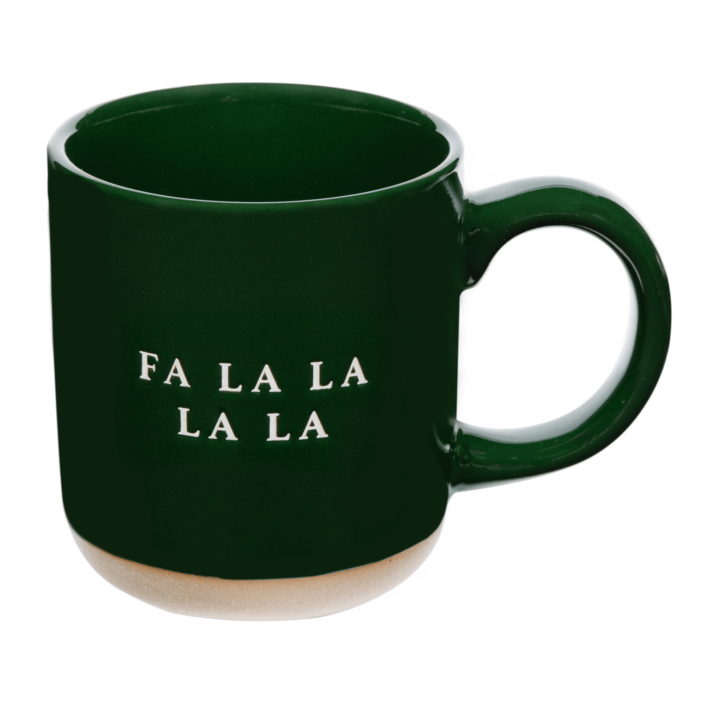 Fa La La 14oz. Green Stoneware Coffee Mug - Sweet Water Decor - Coffee Mugs