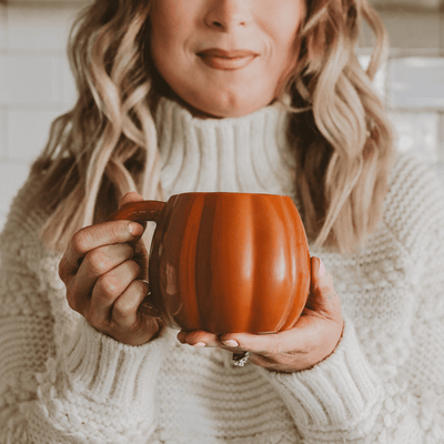 Orange Pumpkin 15oz. Figurine Coffee Mug - Sweet Water Decor - Coffee Mugs