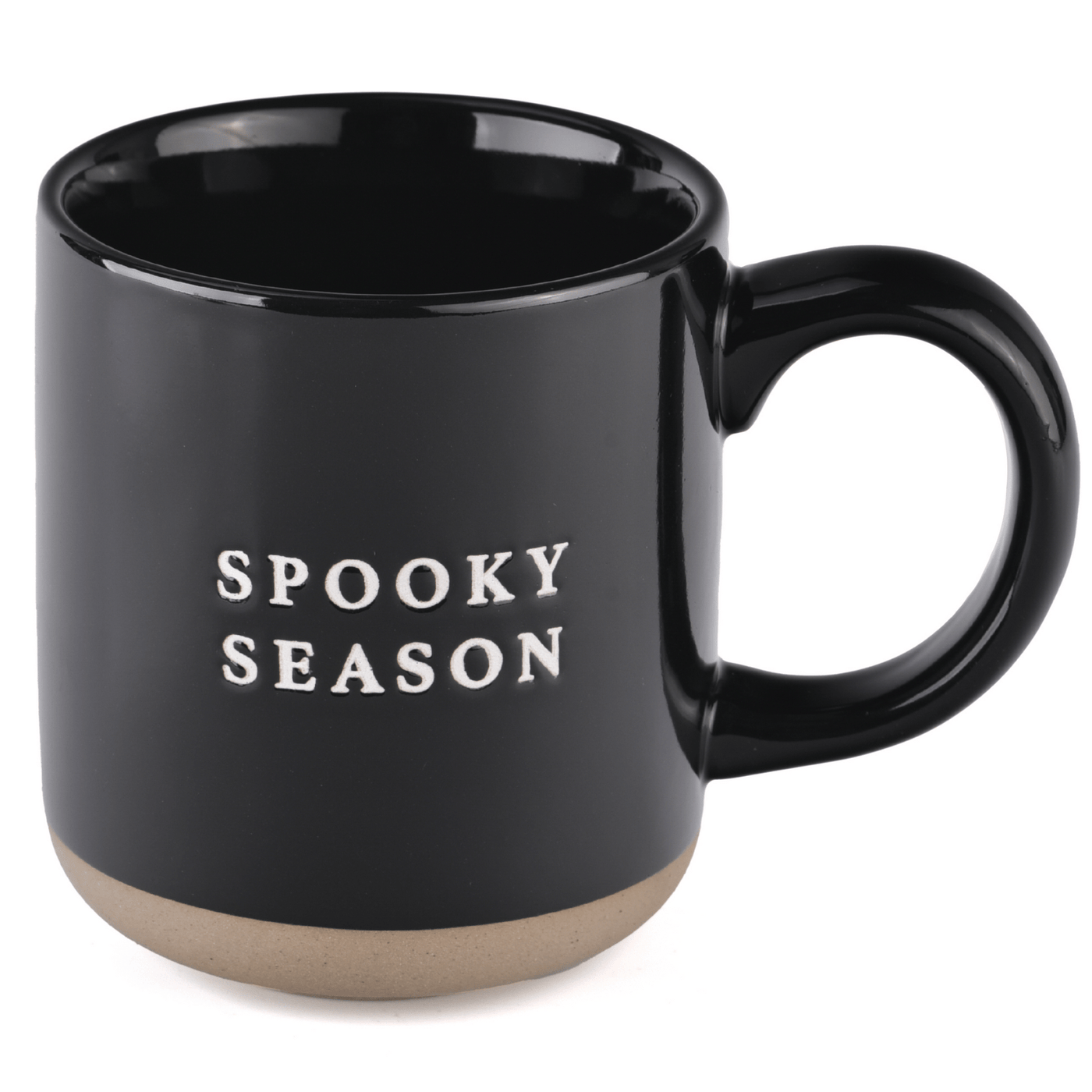 Spooky Season 14oz. Black Stoneware Coffee Mug - Sweet Water Decor - Coffee Mugs