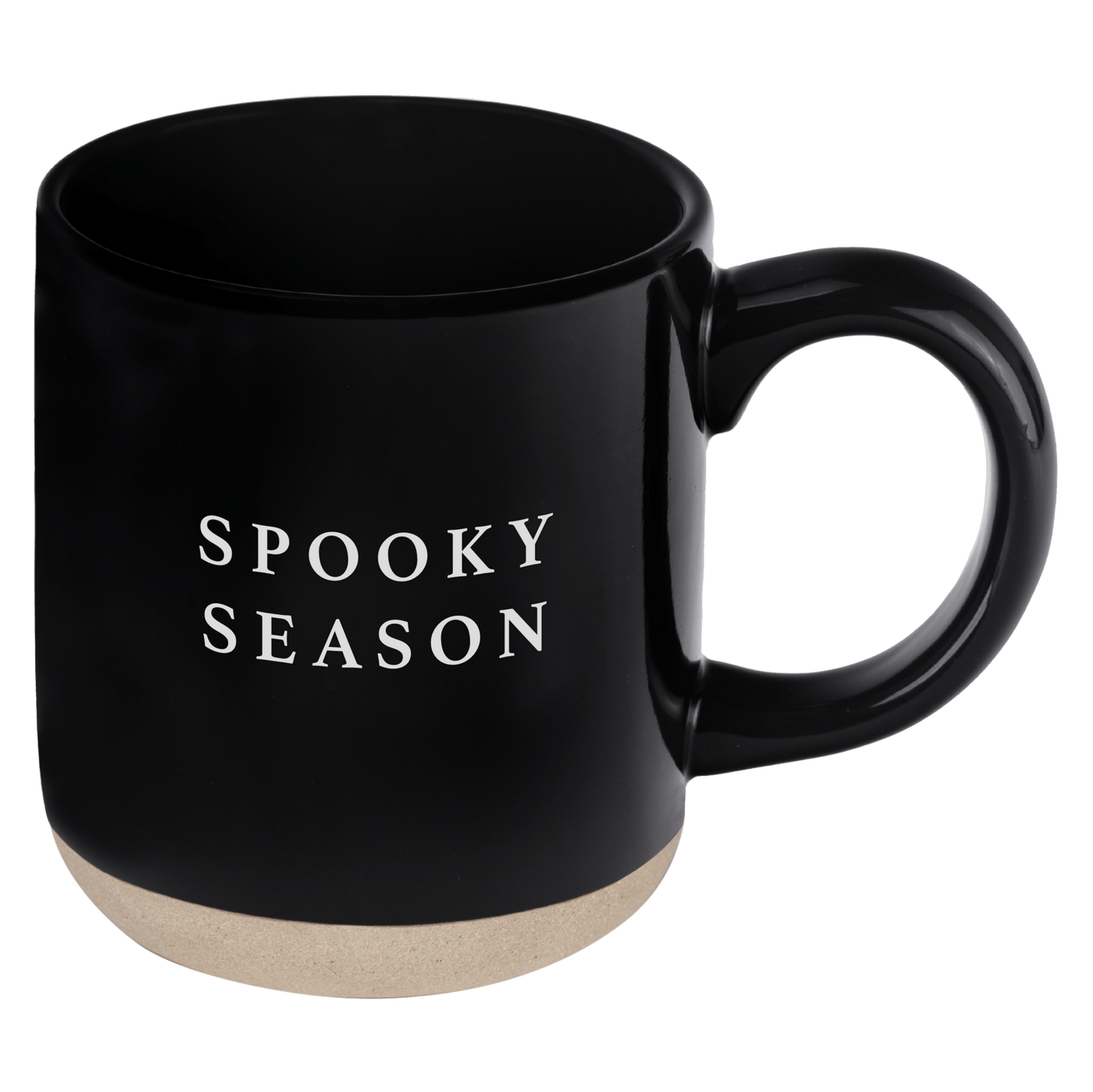 Spooky Season 14oz. Black Stoneware Coffee Mug - Sweet Water Decor - Coffee Mugs