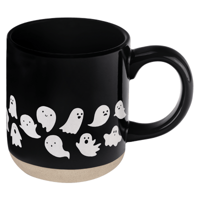 Ghosts 14oz. Black Stoneware Coffee Mug - Sweet Water Decor - Coffee Mugs