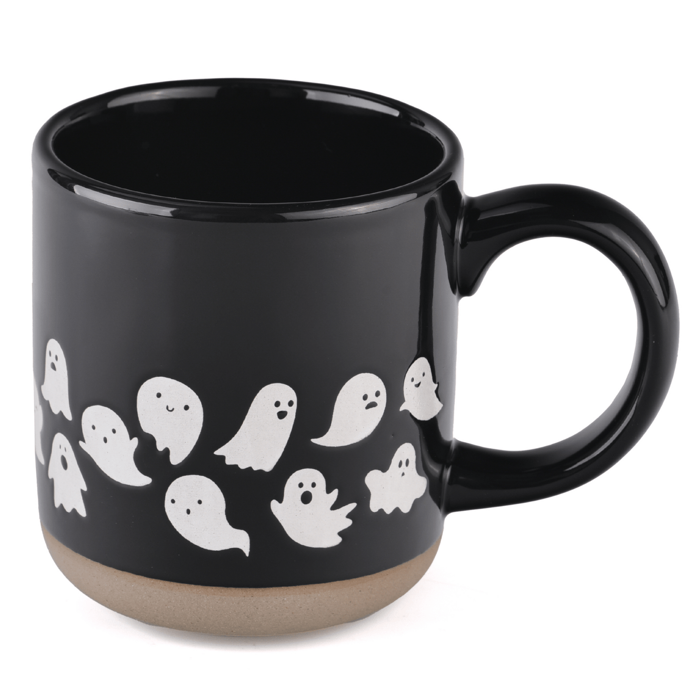 Ghosts 14oz. Black Stoneware Coffee Mug - Sweet Water Decor - Coffee Mugs