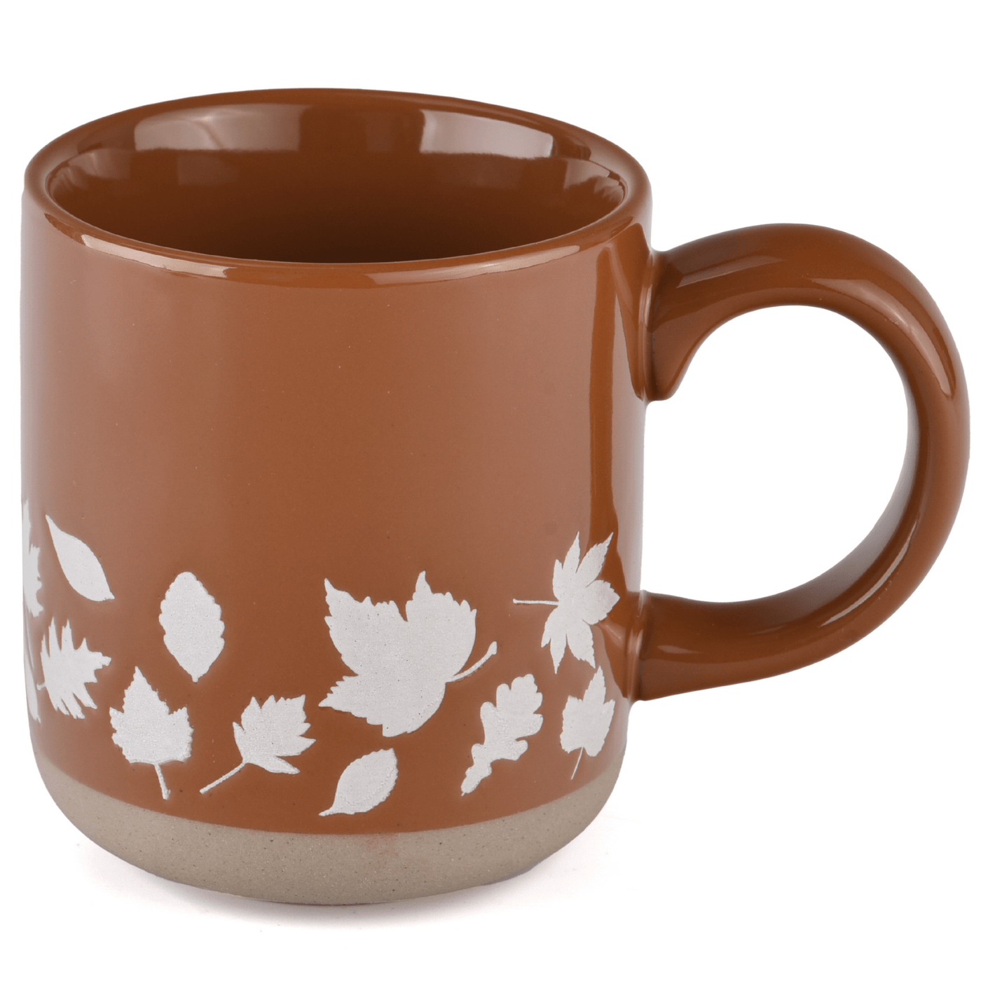 Fall Leaves 14oz. Orange Stoneware Coffee Mug - Sweet Water Decor - Coffee Mugs