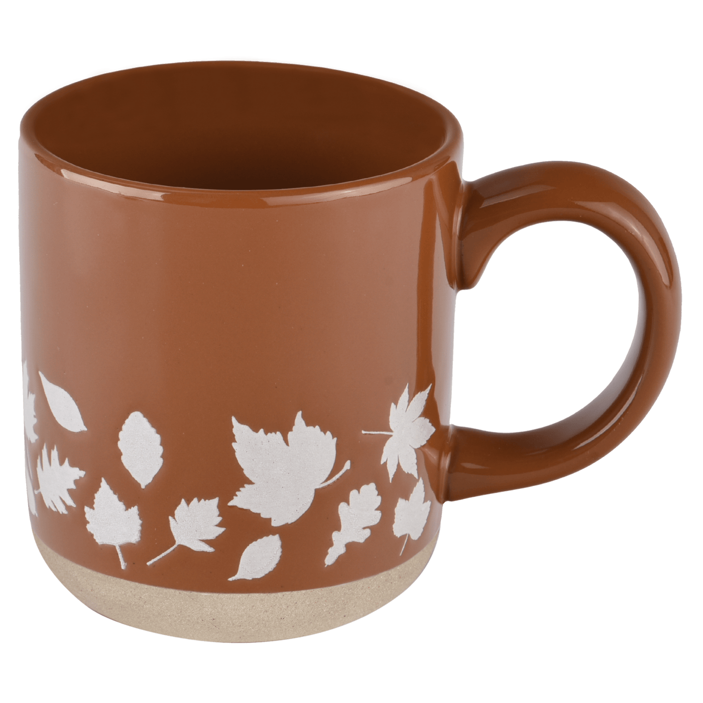 Fall Leaves 14oz. Orange Stoneware Coffee Mug - Sweet Water Decor - Coffee Mugs